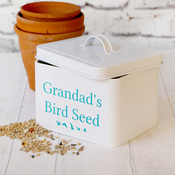 August Grove Coomer Personalised Bird Seed Tin Wayfair.ie